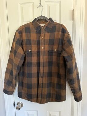 RedHead Brown and Black Buffalo Plaid Shirt Jacket